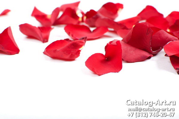 Натяжные потолки с фотопечатью - Красные цветы 26